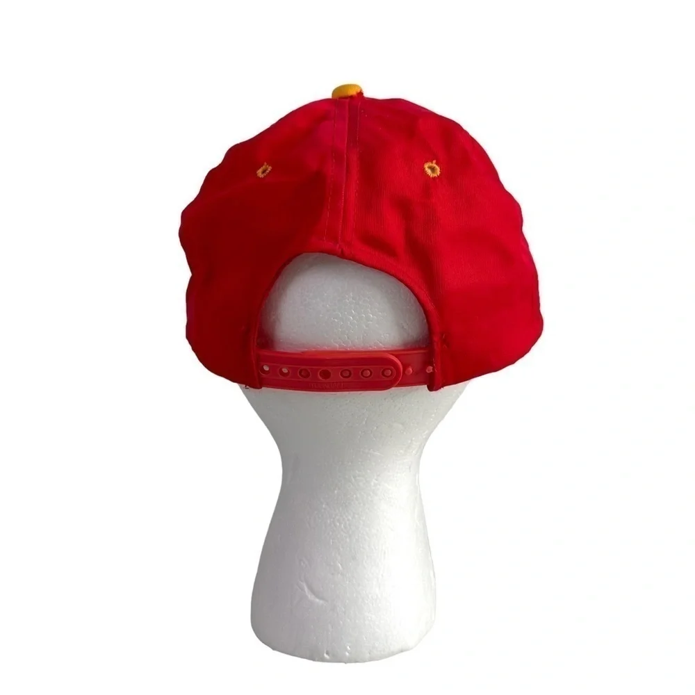 Vintage Houston Rockets Hat Cap Adjustable Snapback Red Yellow